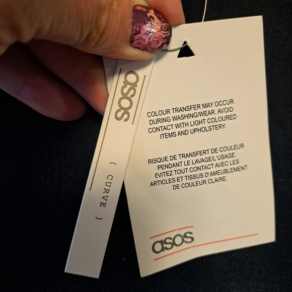 ASOS CURVE Jeans Women's Plus Size US 20 UK 24 Dark Wash High Rise Stretchy - Picture 3 of 7